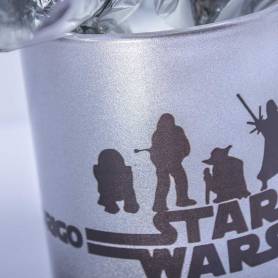 Centro tavola con tazza personalizzata Star Wars palloncini e picks
