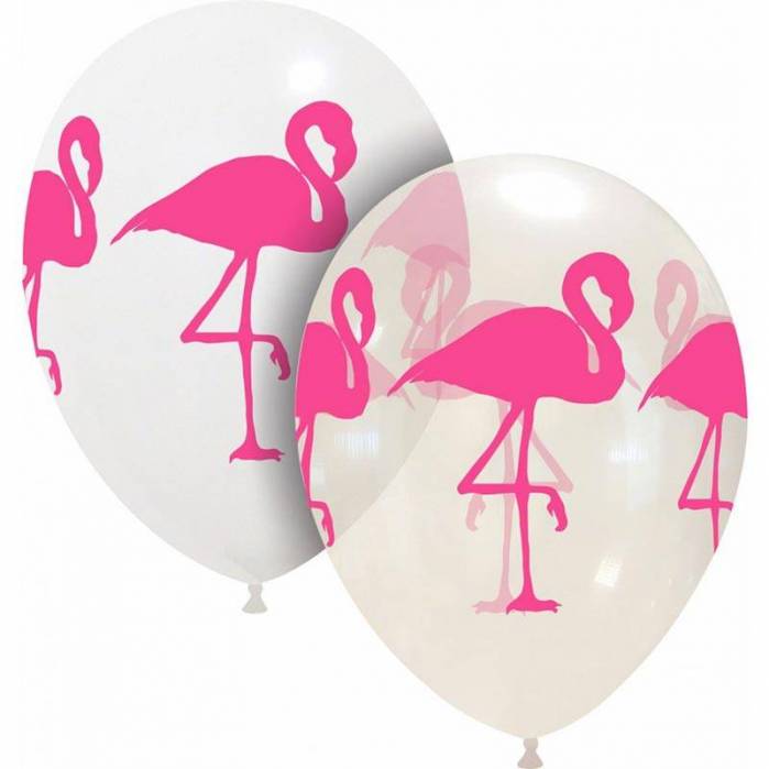 Palloncini stampa Flamingo assortiti