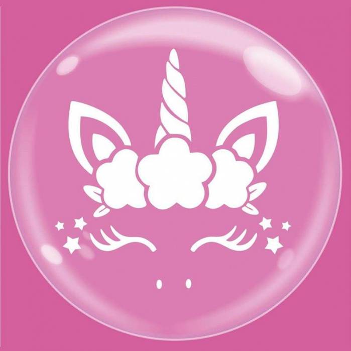 Palloncino Trasparente Bubble Party Unicorno