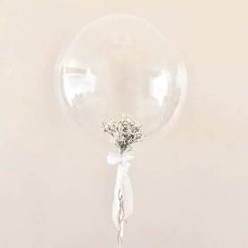 Palloncino Trasparente Bubble con fiori