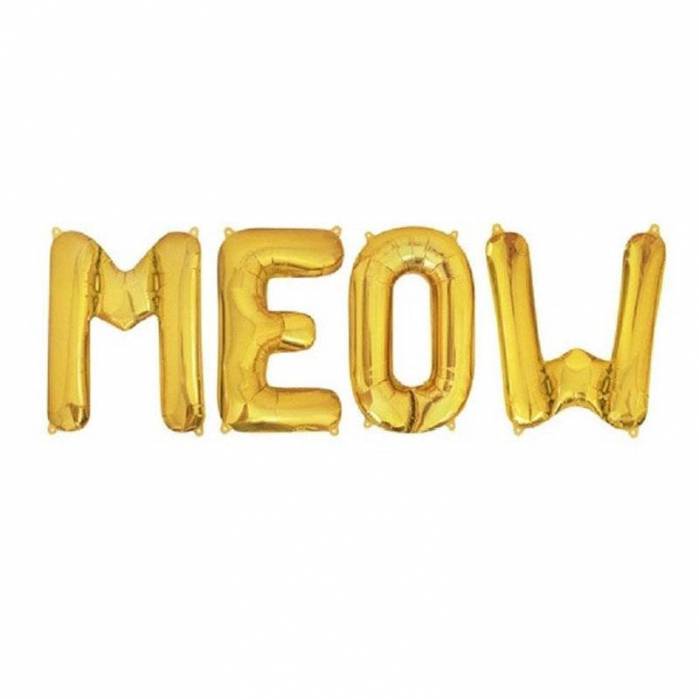 Palloncini Meow Gatto lettere