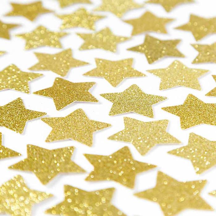 Coriandoli stelle oro glitter