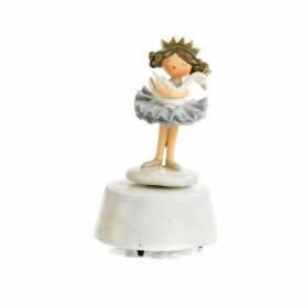 Carillon Ballerina con oca in resina