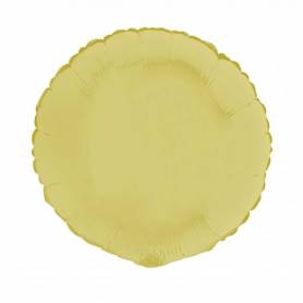 Palloncino tondo mylar giallo pastello