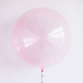 Palloncino trasparente rosa ad elio