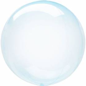 Palloncino bubble celeste trasparente 91cm